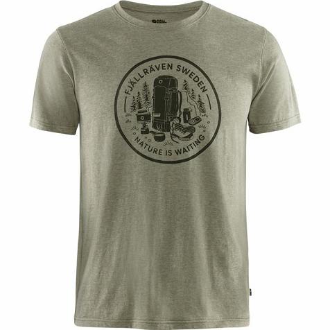 Fjallraven Men Fikapaus T-Shirt Olive PH348355 Philippines